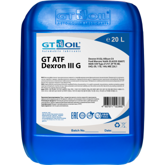 Трансмиссионное масло GT OIL ATF DEXRON III G 20л