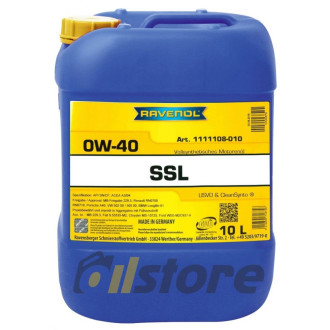 Моторное масло RAVENOL Super Synthetik Oel SSL SAE 0w40 10л